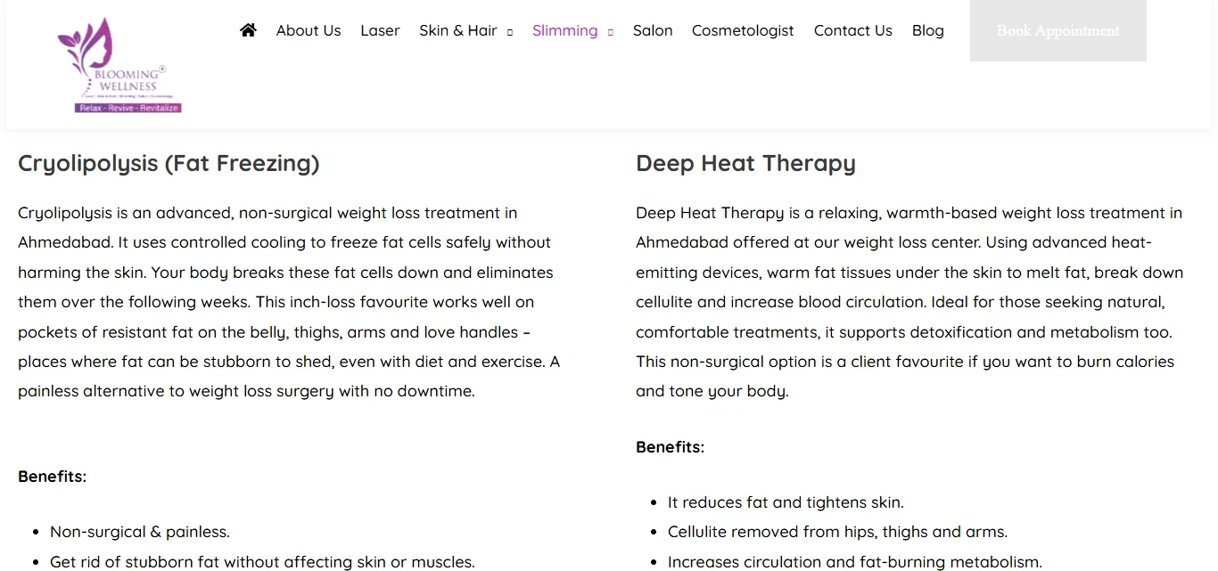 Blooming Wellness Treatments Available