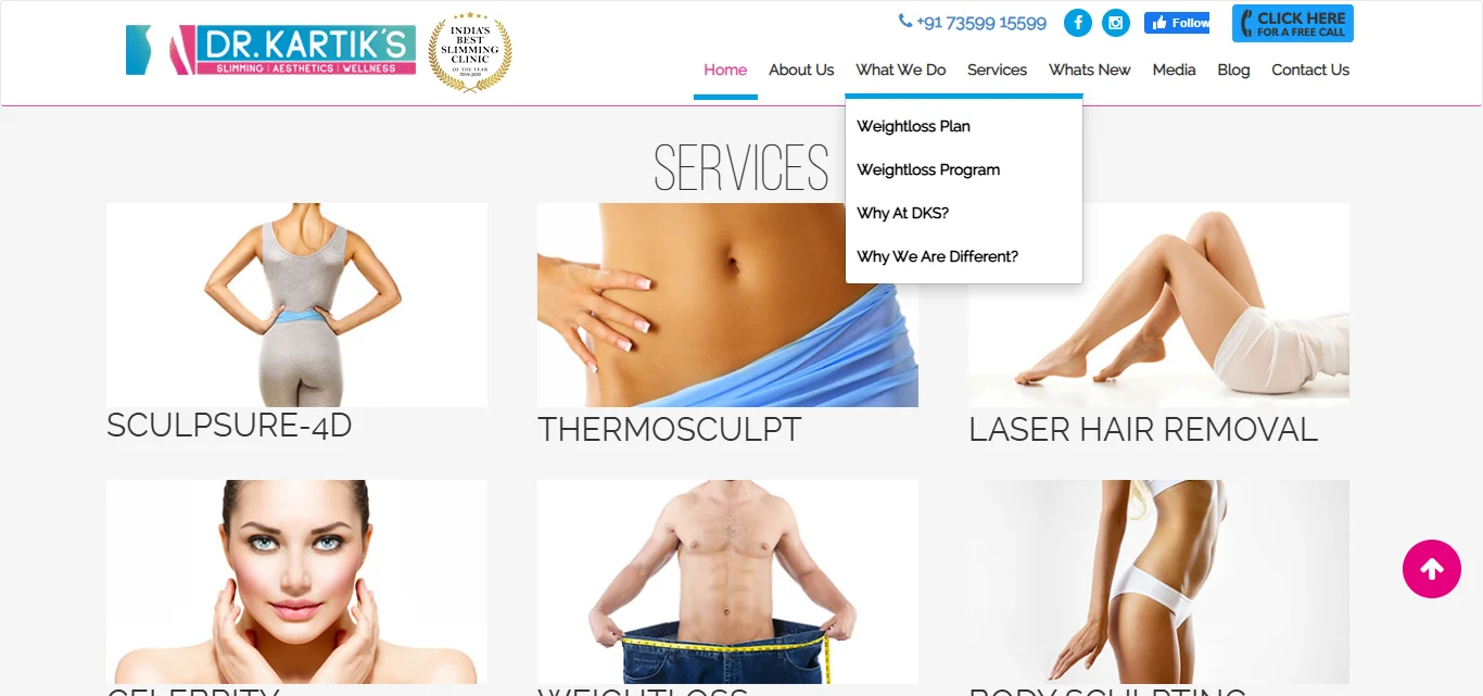 Dr. Kartik's Slimming Clinic Treatments Available